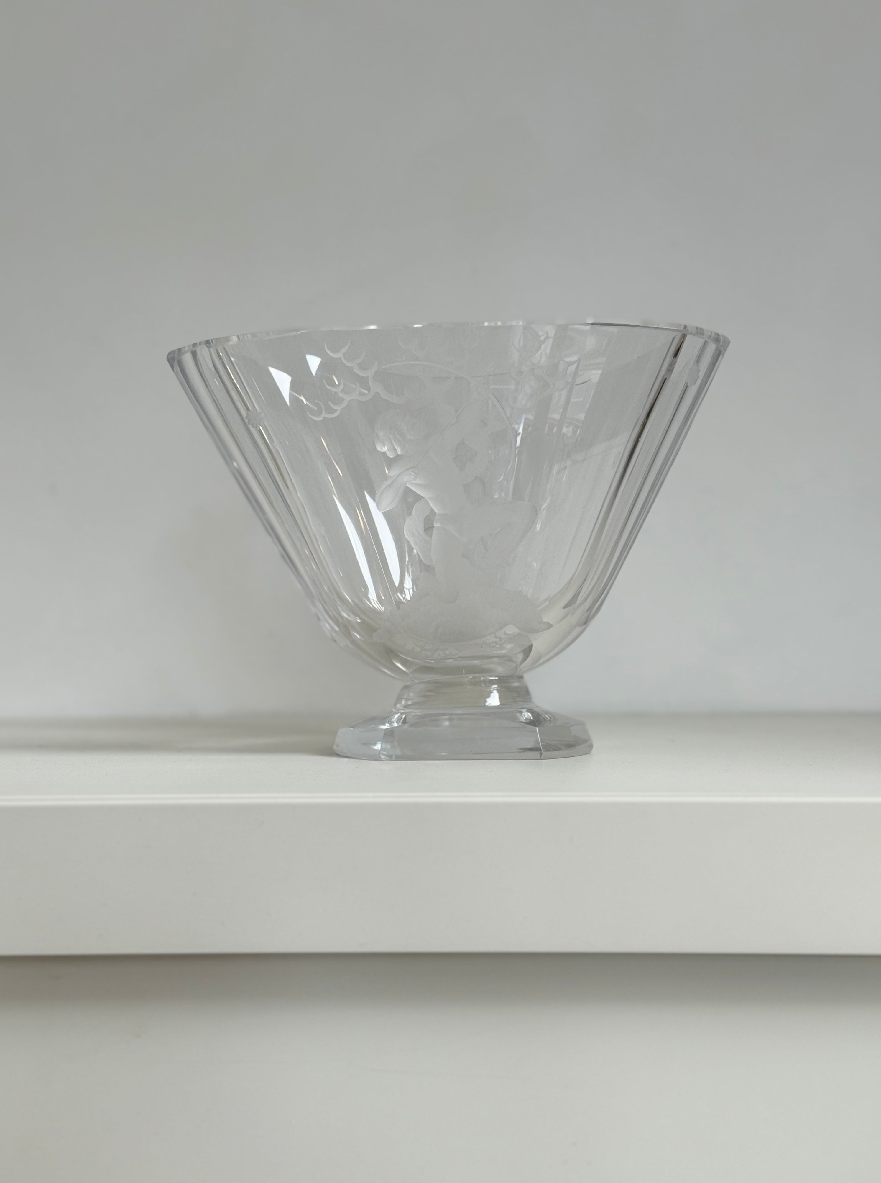 glass vase, swedish early 20th century