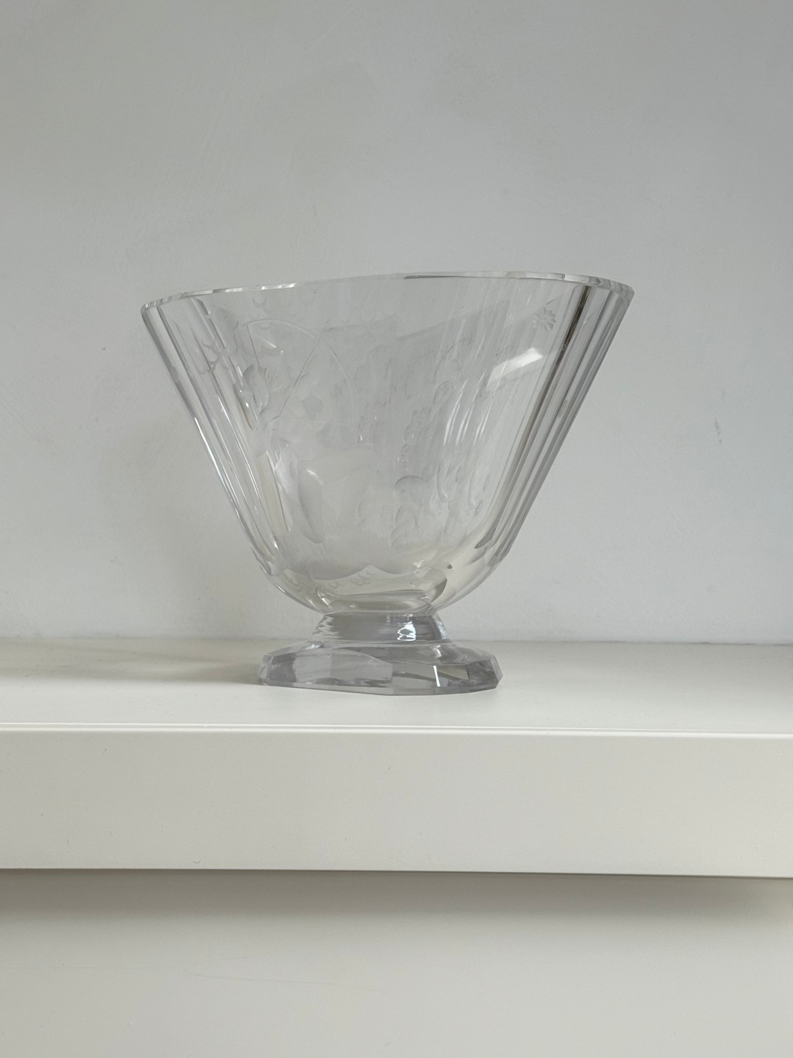 glass vase, swedish early 20th century