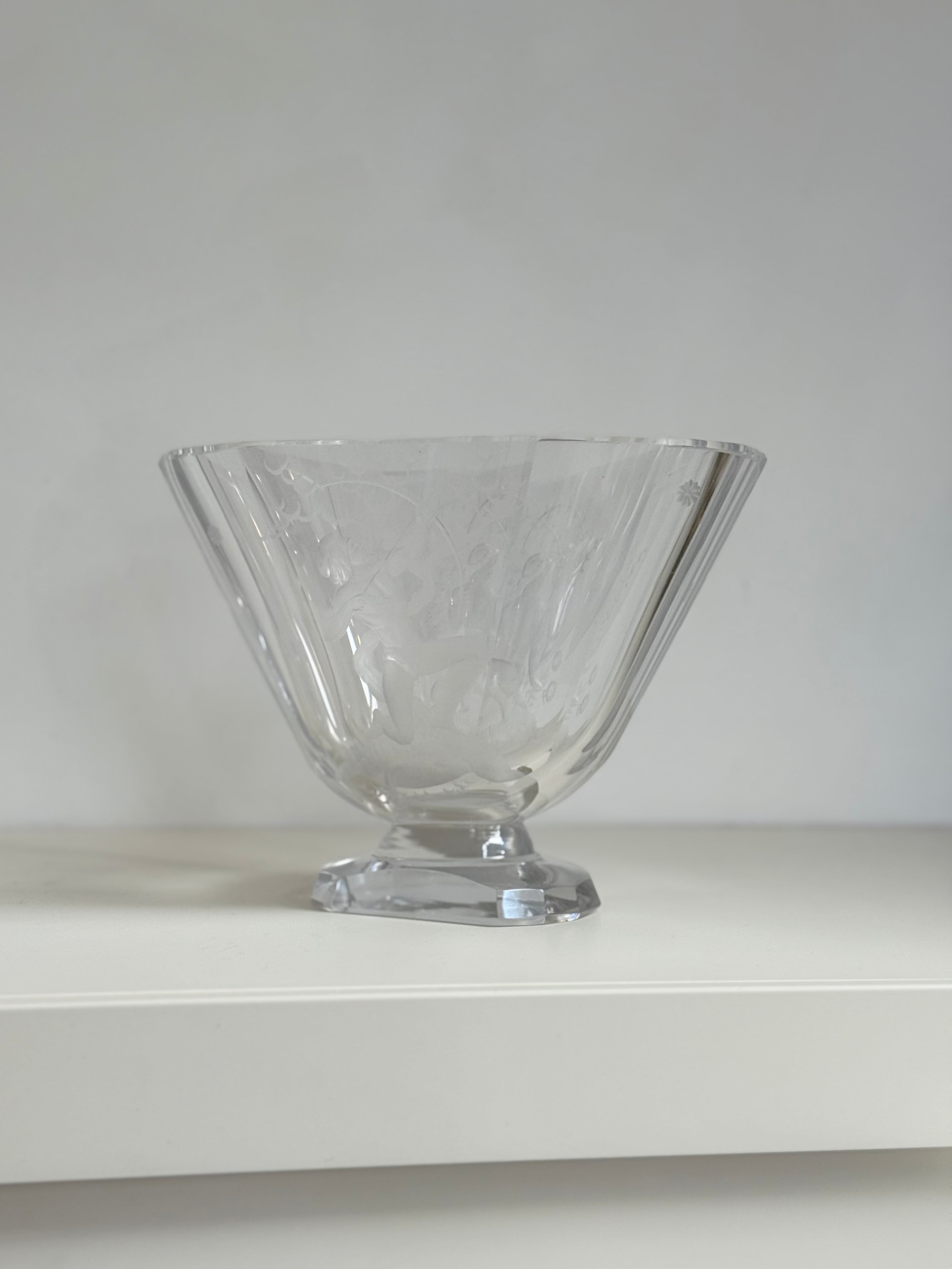glass vase, swedish early 20th century