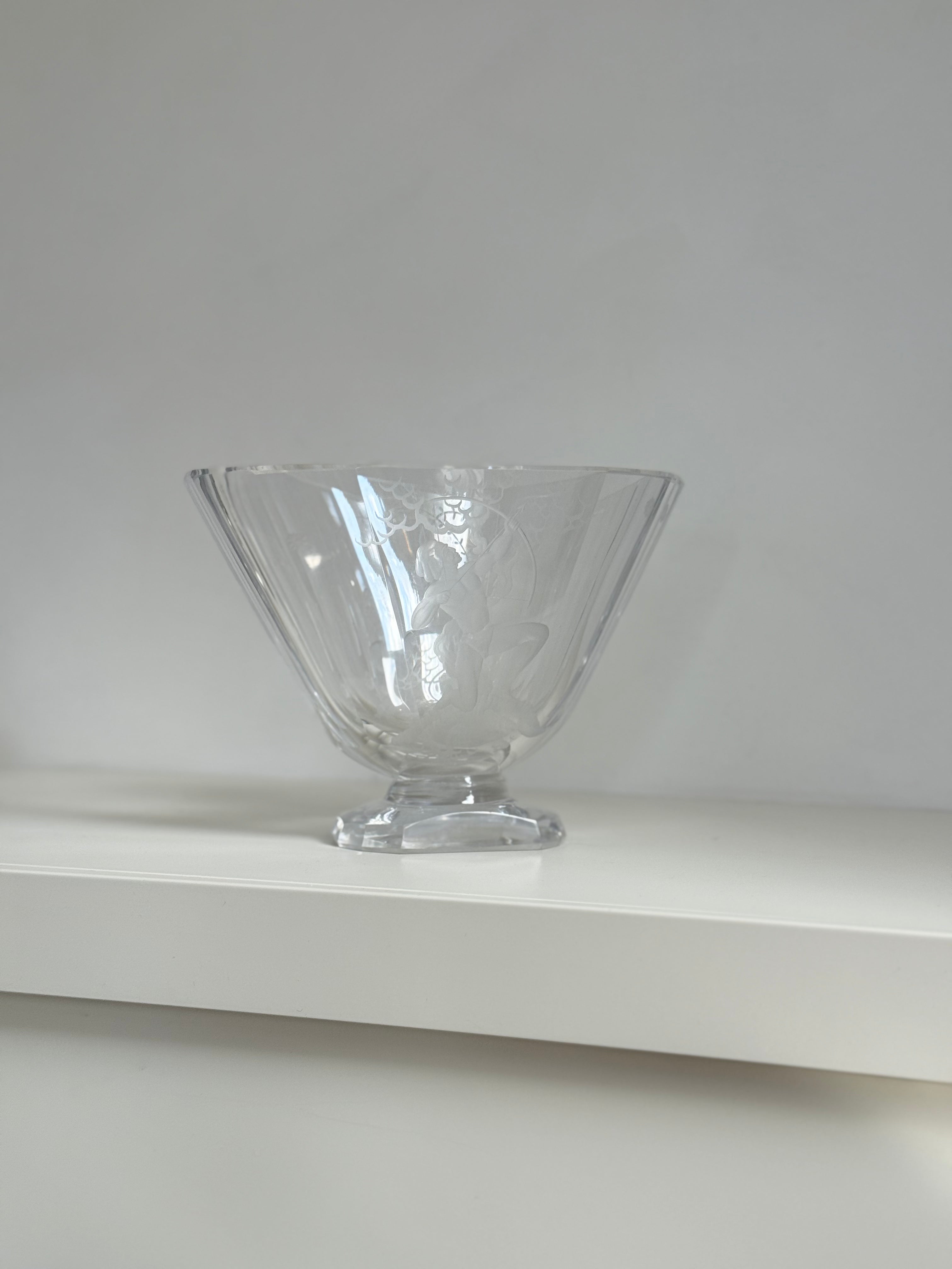 glass vase, swedish early 20th century