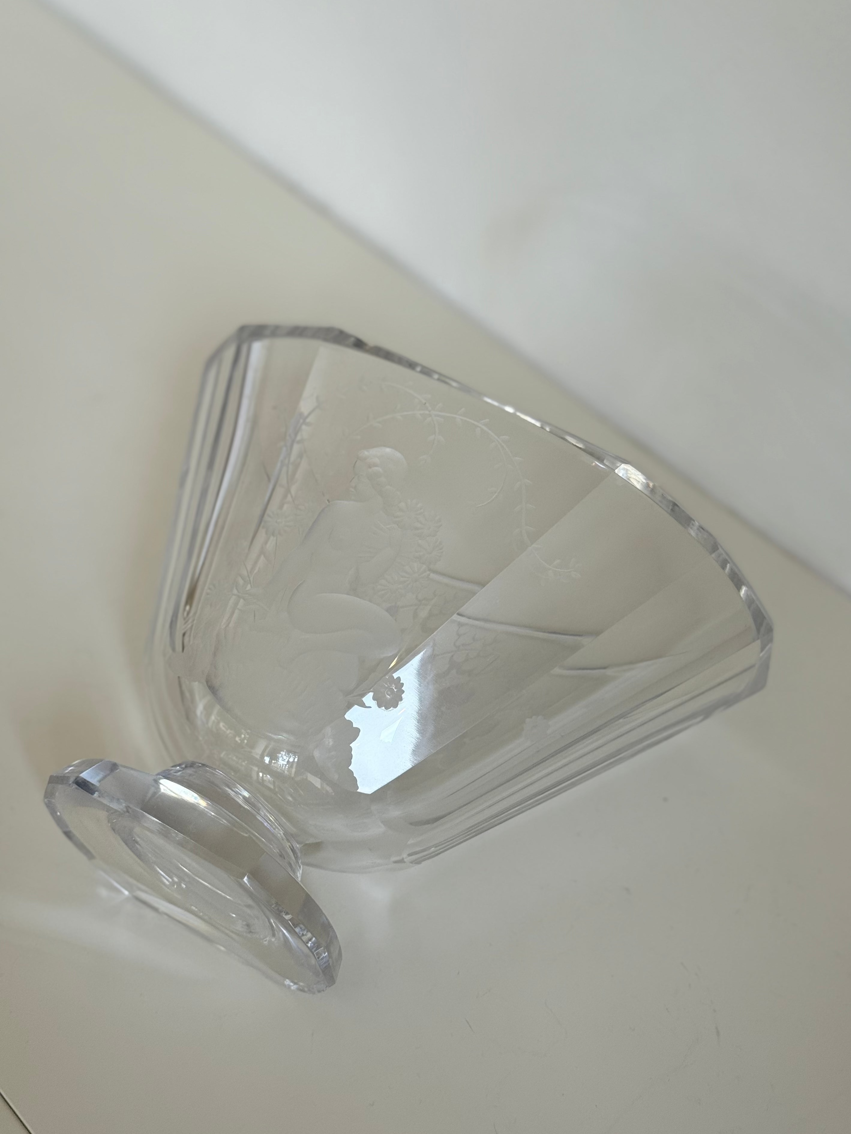 glass vase, swedish early 20th century