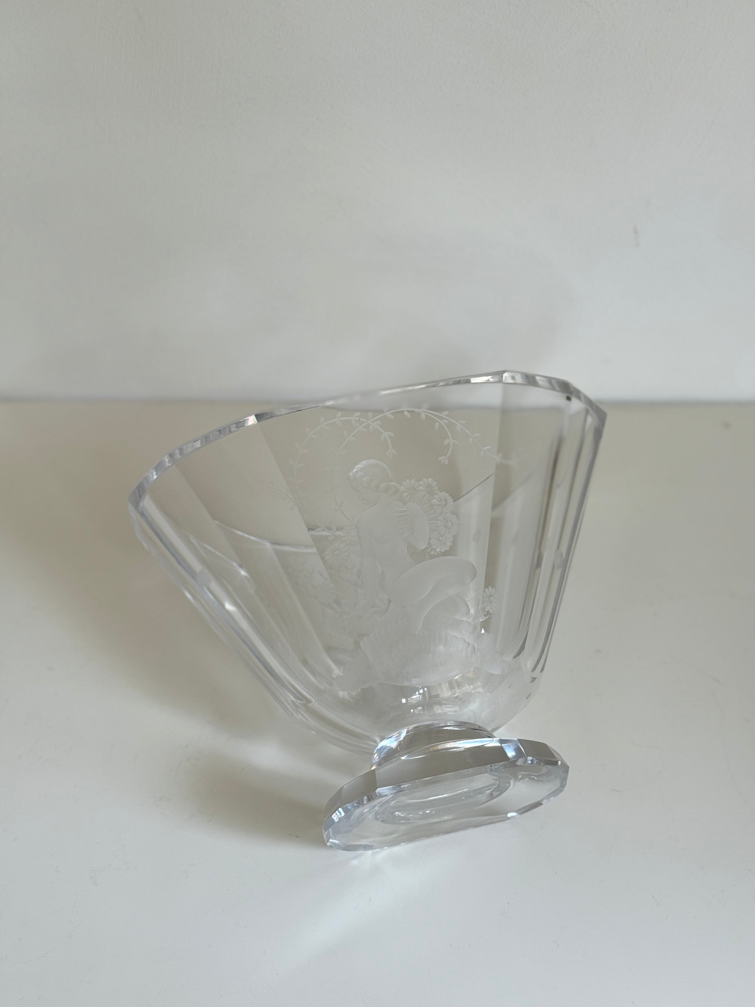 glass vase, swedish early 20th century