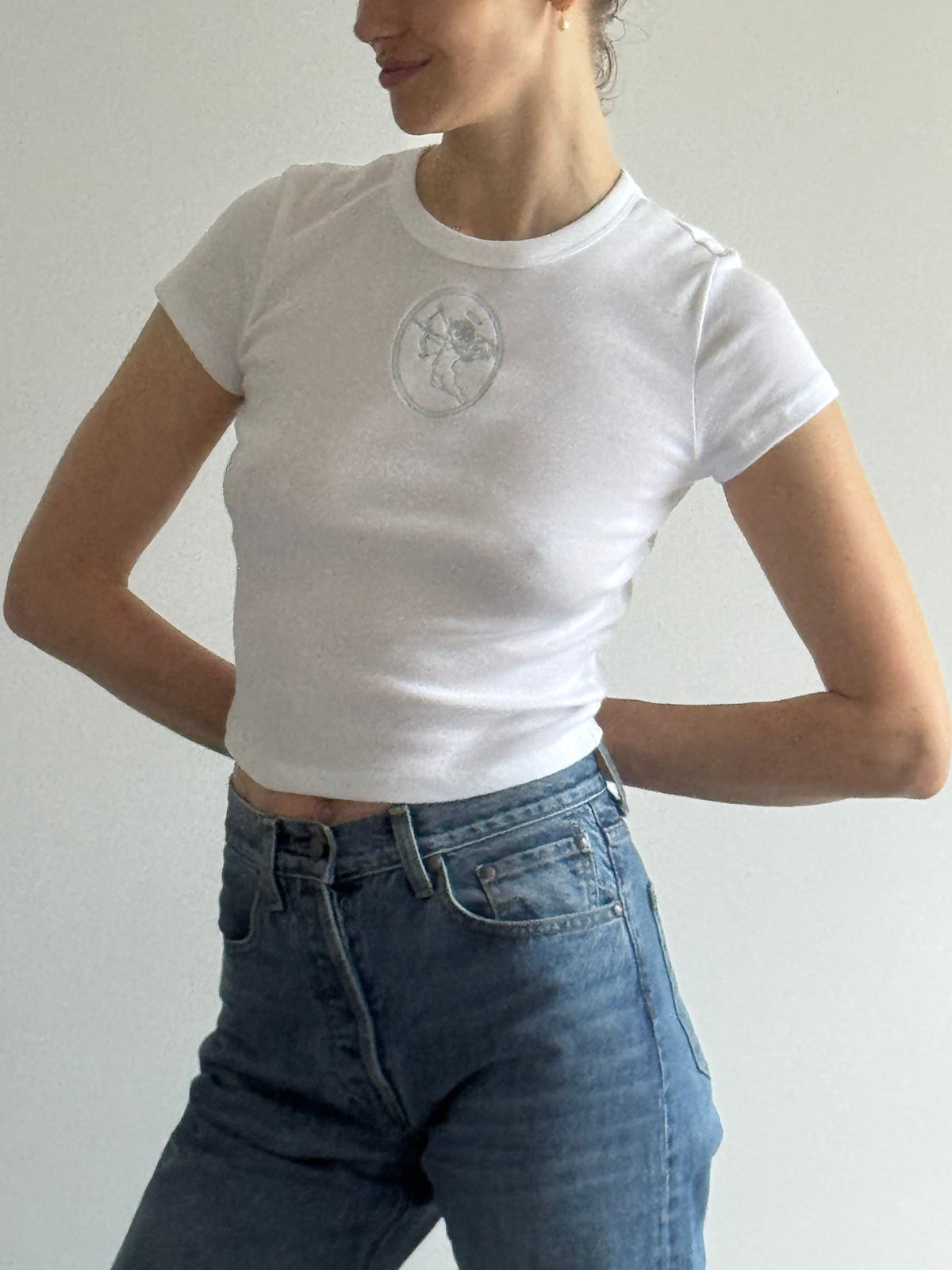 dreaming angel baby tee