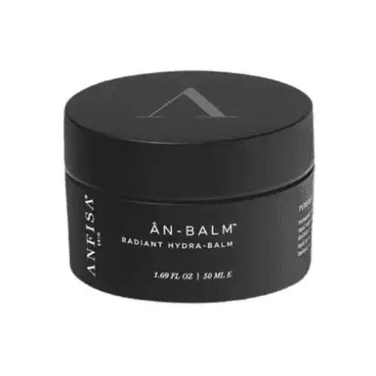 Anfisa Ān-Balm Radiant Hydra-Balm in a matte black jar, 50 ml