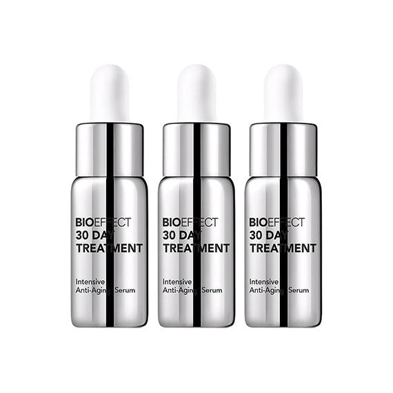 Bioeffect 30 Day Treatment intensive anti-aging serum set of three silver dropper bottles