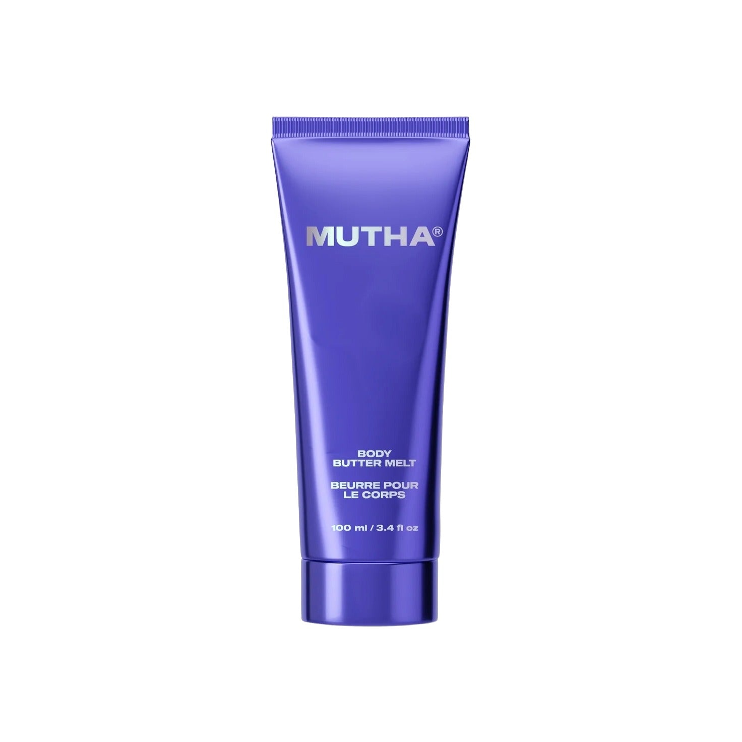 MUTHA Body Butter Melt in a purple squeeze tube, 100 ml / 3.4 fl oz