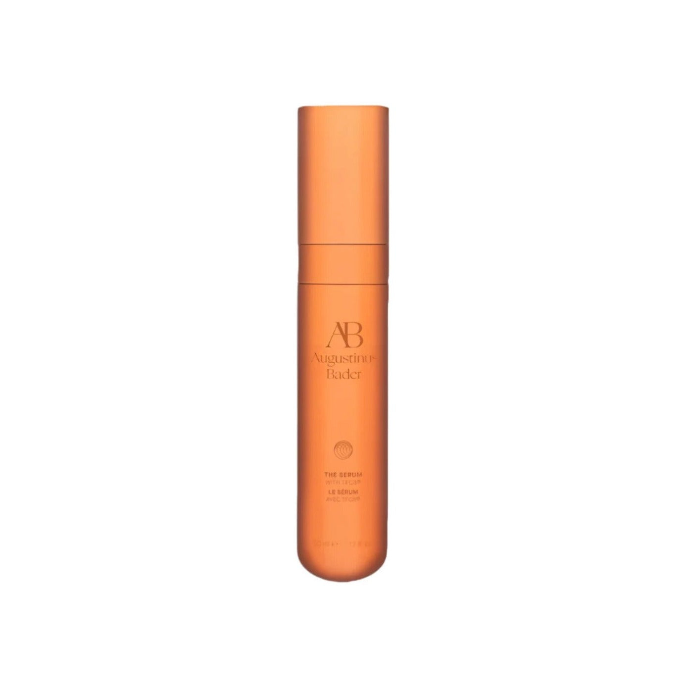 Augustinus Bader The Serum in a sleek copper-orange pump bottle