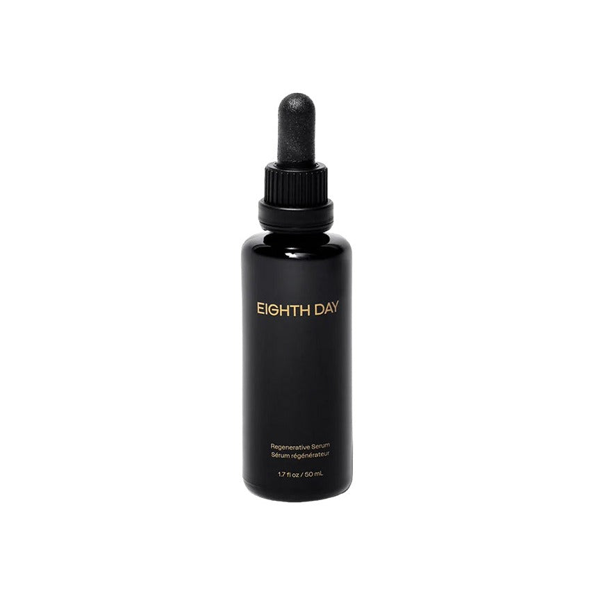 Eighth Day The Regenerative Serum in a matte black dropper bottle, 50 ml