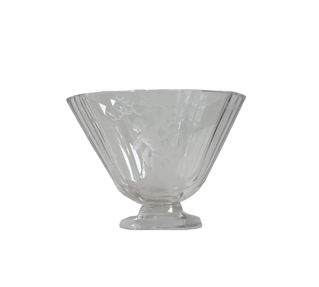glass vase, swedish early 20th century