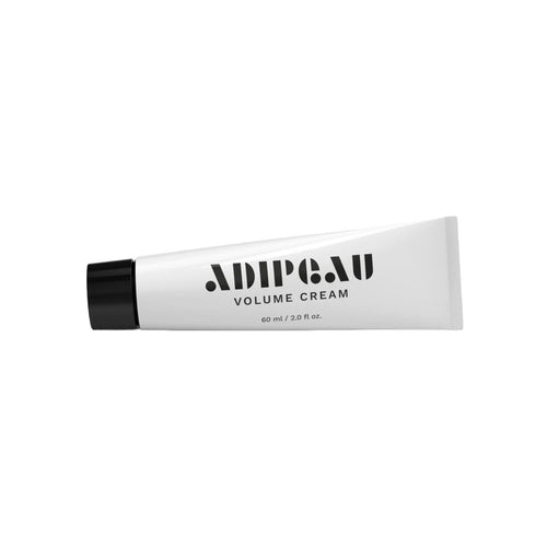 Adipeau Volume Cream in a white 60 ml tube with black cap and bold black lettering