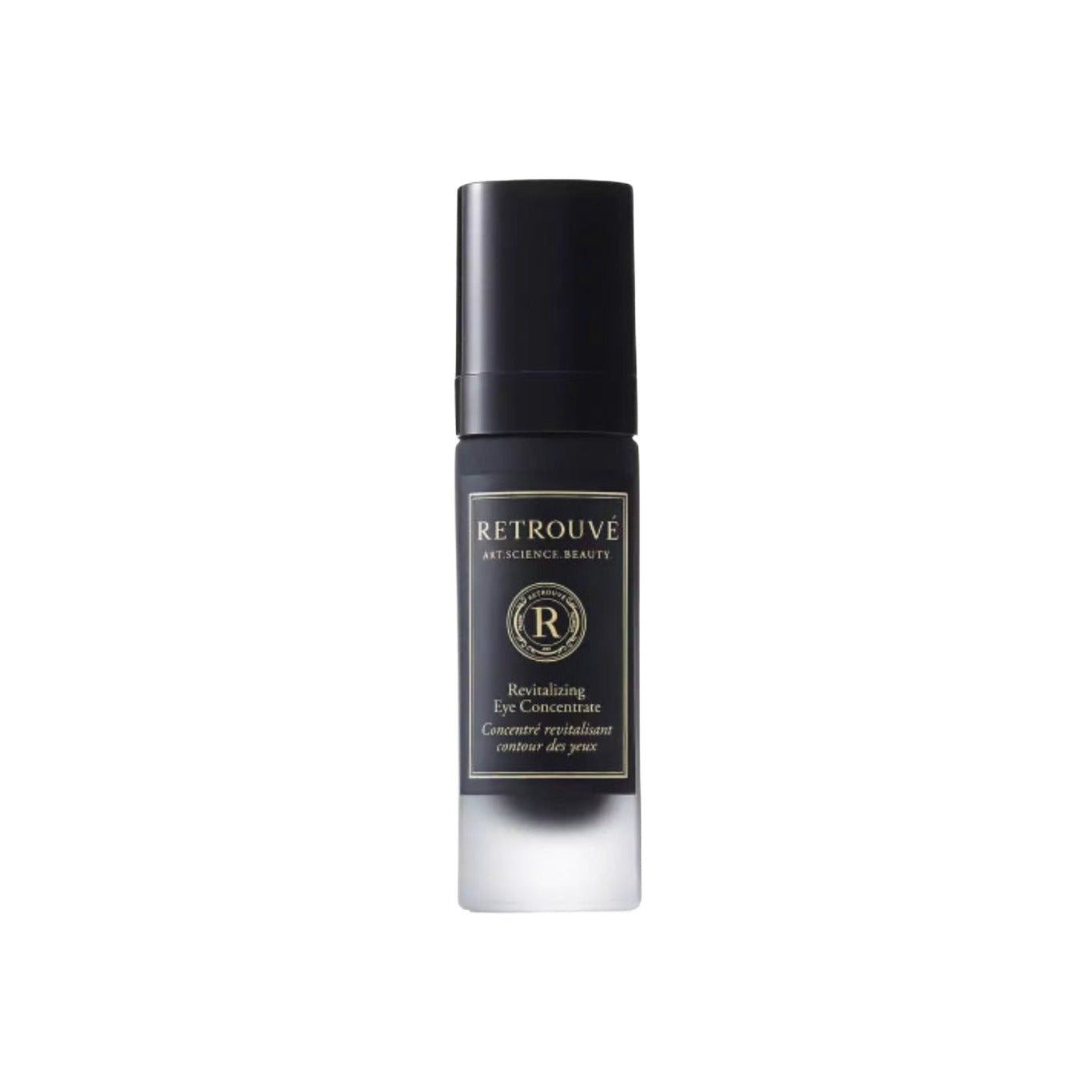 Retrouvé Revitalizing Eye Concentrate in a sleek black pump bottle