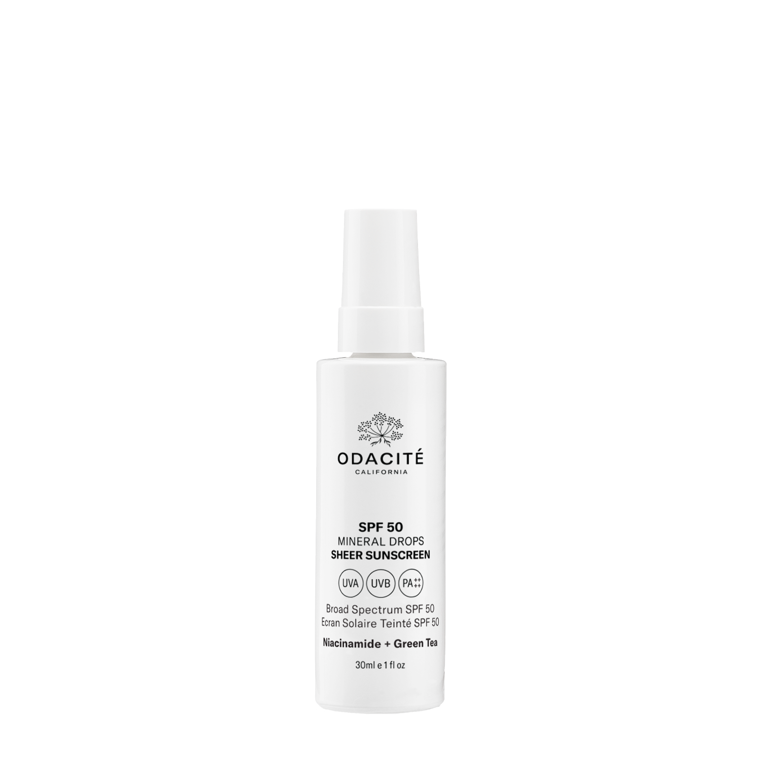 odacité sheer mineral drops sunscreen