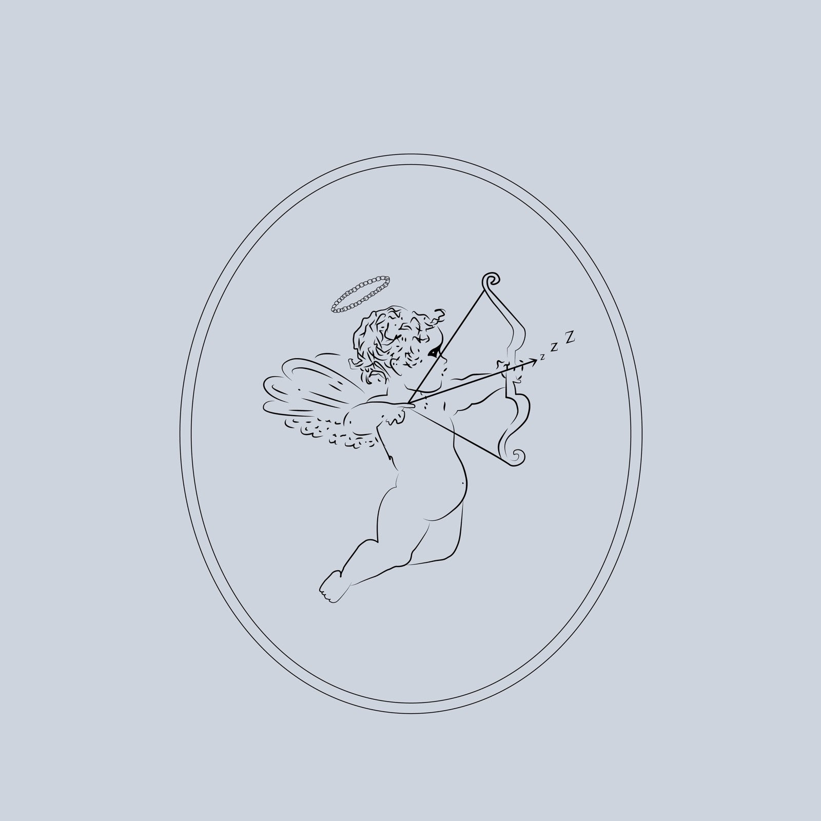 dreaming angel — sleeping cherub with halo