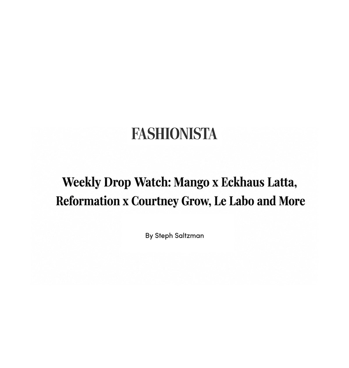 Fashionista – Weekly Drop Watch (dreaming angel tea)