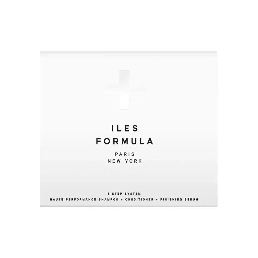 Iles Formula Signature Collection box set with shampoo, conditioner and finishing serum