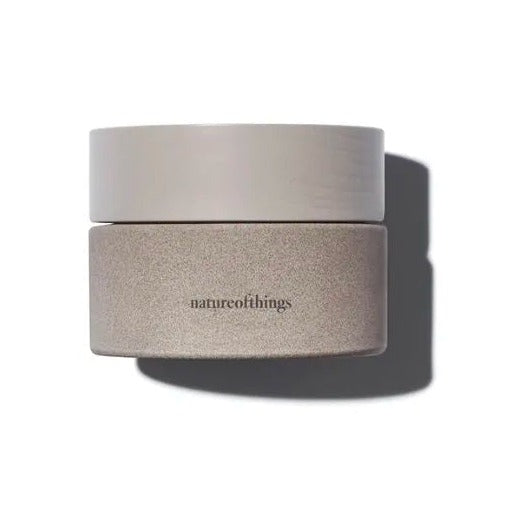 natureofthings Rejuvenating Overnight Facial Mask in a matte grey jar with lid